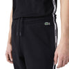 Men's Lacoste Black Branded Bands Skinny Fleece Joggers