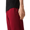 Men's Lacoste Bordeaux Red Slim Fit Heathered Cotton Blend Tracksuit Sweatpants