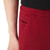 Men's Lacoste Bordeaux Red Slim Fit Heathered Cotton Blend Tracksuit Sweatpants