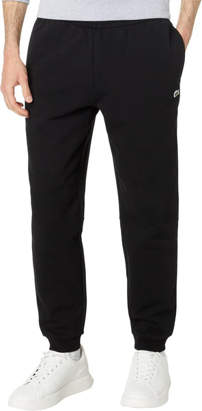 Men's Lacoste Black Tapered Fit Fleece Trackpants