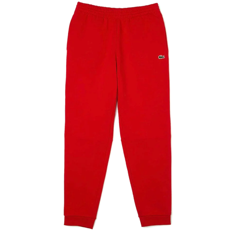 Men's Lacoste Red Tapered Fit Fleece Trackpants