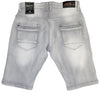 Men's Copper Rivet Grey Washed Denim Shorts