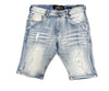 Men's Copper Rivet Light Stone Blue Washed Denim Shorts