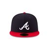 Men's New Era 59Fifty Red/Navy MLB Atlanta Braves Official Team Colors Wool Fitted