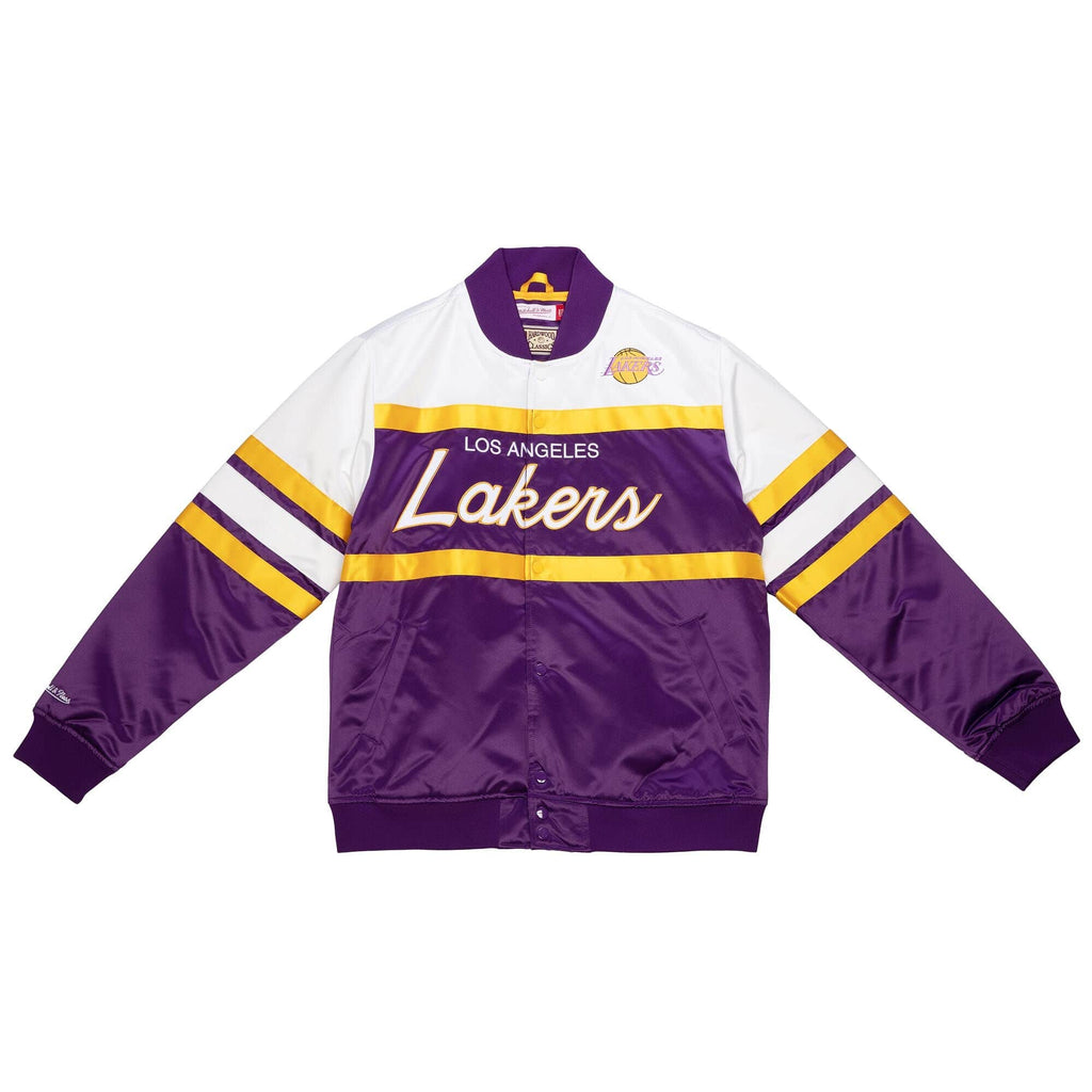 Men's Mitchell & Ness Purple Special Script Heavyweight Satin Jacket