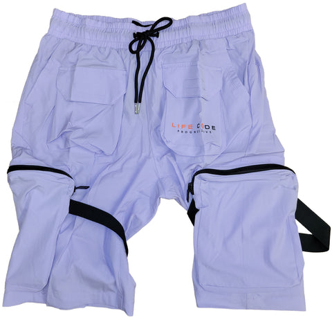 Men's Life Code Progressive Lavender Utility Pocket Shorts w/ Straps