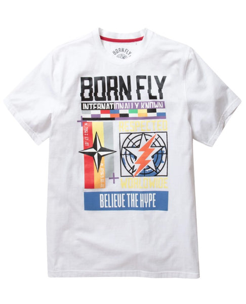Men's Born Fly White Concorde T-Shirt