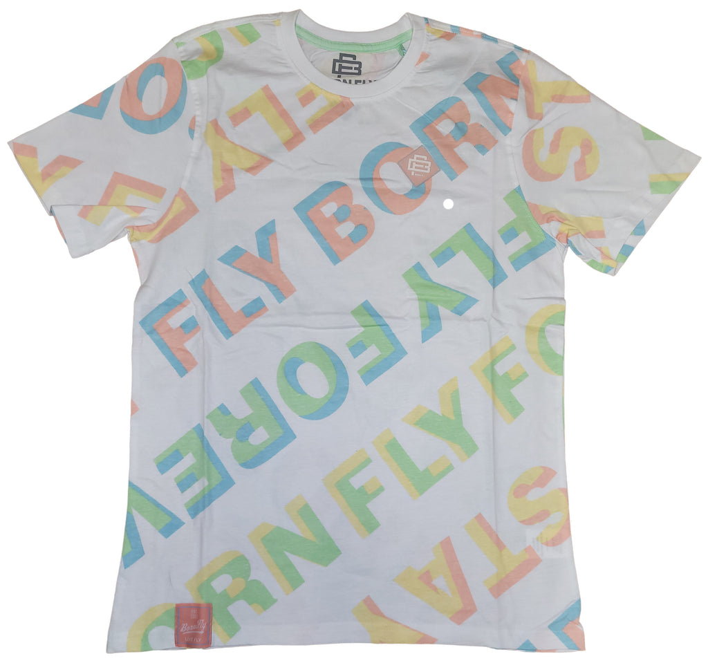 Men's Born Fly White Stay Fly AOP T-Shirt