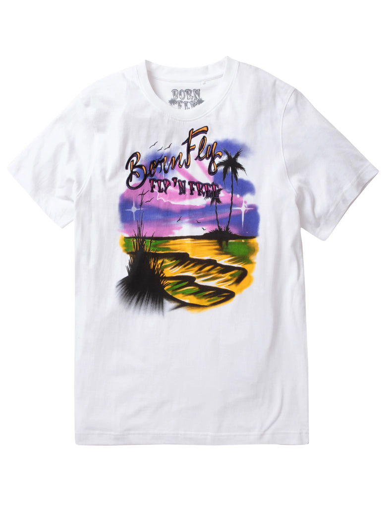 Men's Born Fly White Vay-K T-Shirt