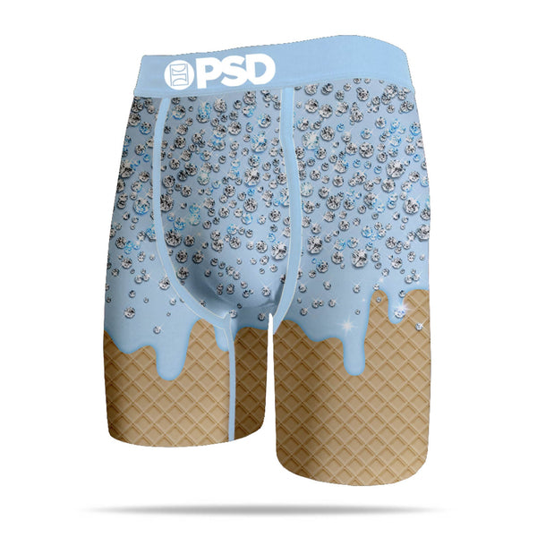 Men's PSD Blue Ice Cream Drip Boxer Briefs