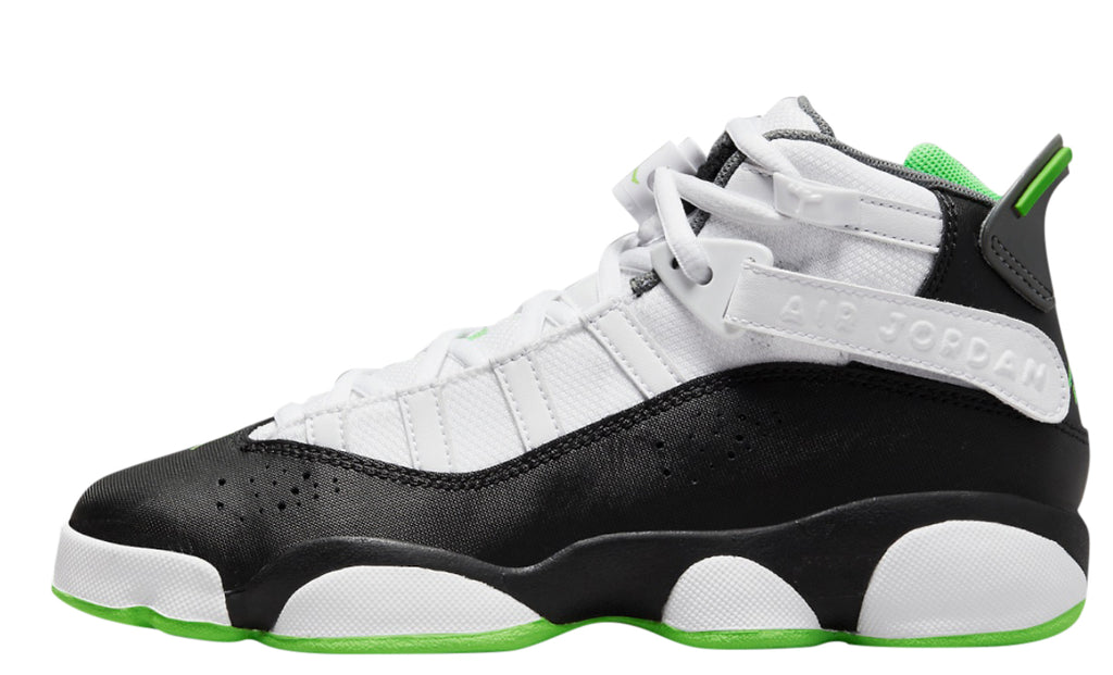 Big Kid's Jordan 6 Rings White/Green Strike-Black (323419 130)