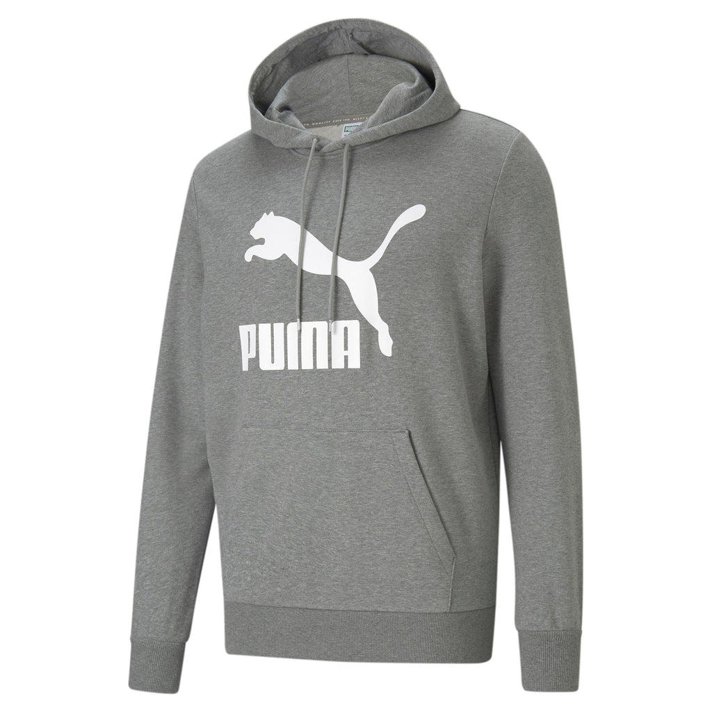 Men's Puma Medium Gray Heather Classics Logo Hoodie