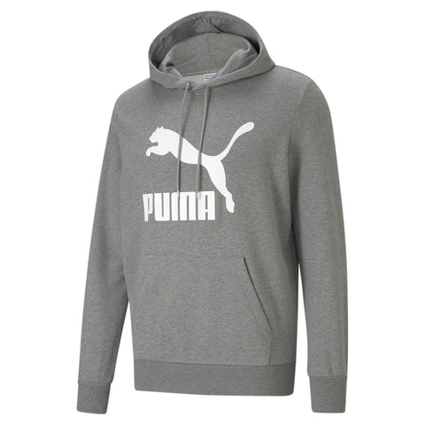 Men's Puma Medium Gray Heather Classics Logo Hoodie