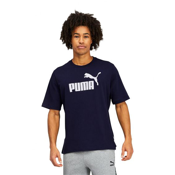 Men's Puma Peacoat/White ESS Logo T-Shirt