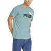Men's Puma Mineral Blue ESS 2 Col Logo T-Shirt