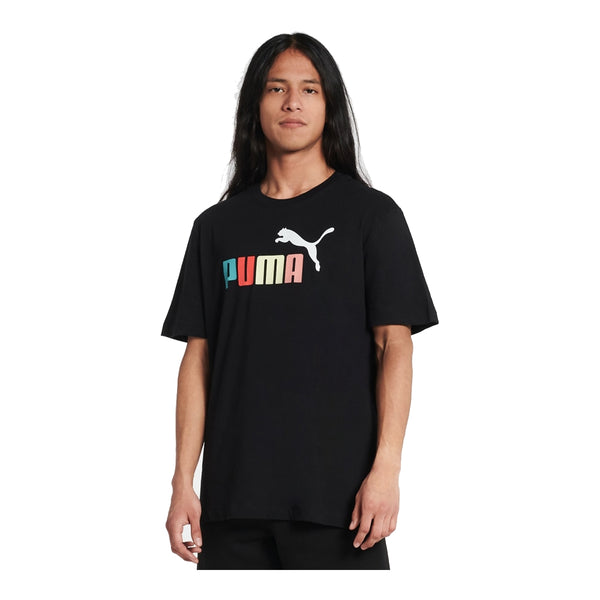 Men's Puma Black ESS 2 Col Logo T-Shirt