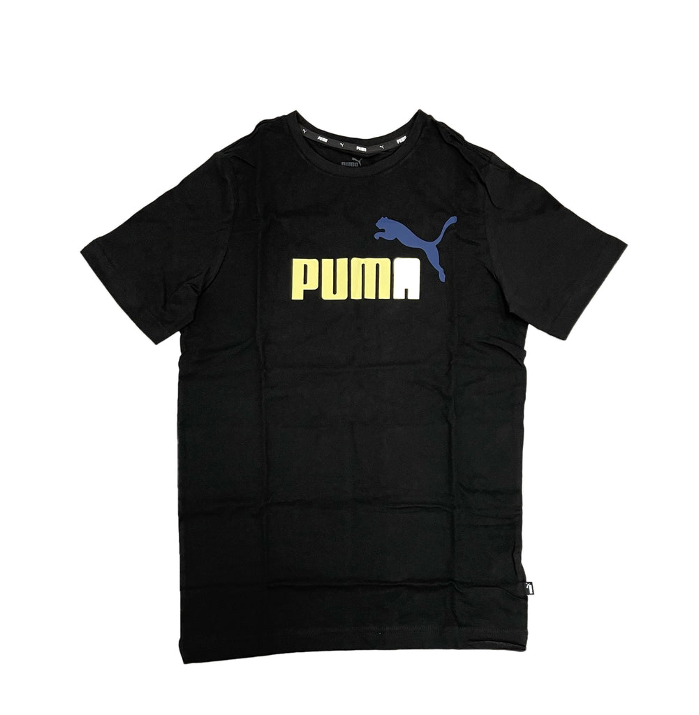 Men's Puma Black Essentials + 2 Color Logo T-Shirt