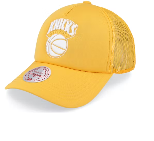 Men's Mitchell & Ness Orange NBA New York Knicks Pastel Trucker HWC Snapback - OSFA