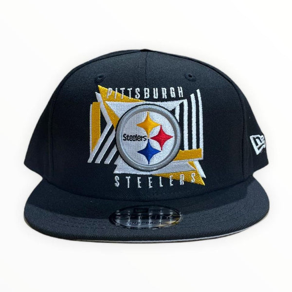 Men's New Era 9Fifty New Pittsburgh Steelers Black/Yellow Shapes Snapback (60169100) - OSFM