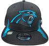 Men's New Era 9Fifty Carolina Panthers Black/Blue Home Sideline Snapback (60177925) - OSFM