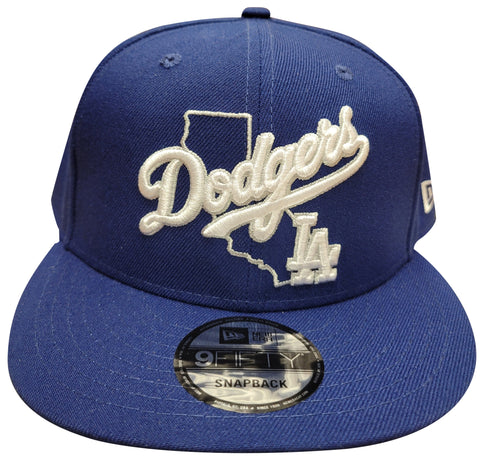 Men's New Era 9Fifty MLB Los Angeles Dodgers Blue/White Logo State Snapback (60183355) - OSFM