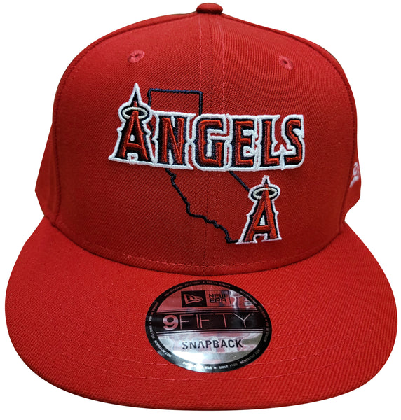 Men's New Era 9Fifty MLB Anaheim Angels Red/White Logo State Snapback (60183360) - OSFM
