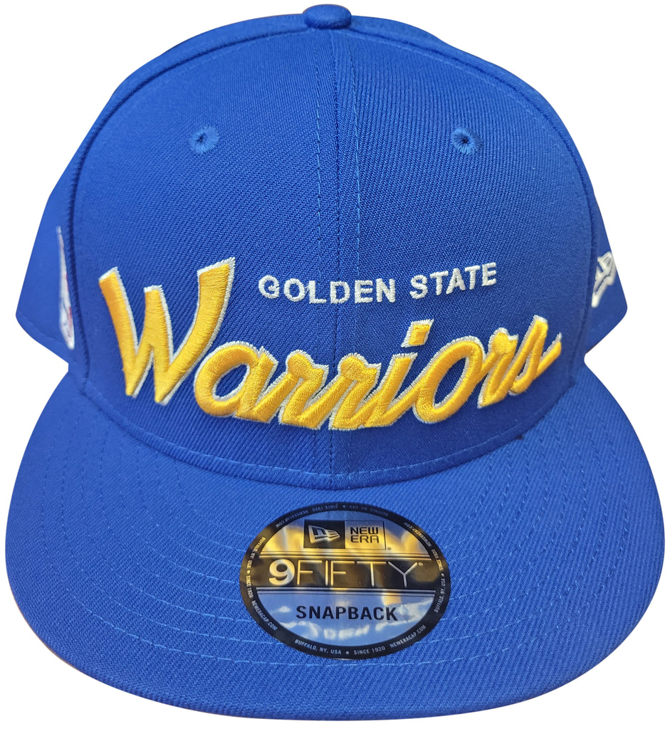 New Era 9Fifty Blue/Gold NBA Golden State Warriors Script Up Snapback (60188125) - OSFM