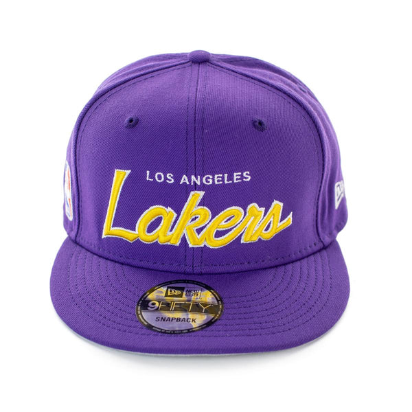 New Era Purple/Gold 9Fifty NBA Los Angeles Lakers Script Up Snapback (60188127) - OSFM