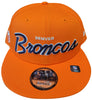 New Era 9Fifty Orange/Navy NFL Denver Broncos Script Up Snapback (60291405) - OSFM