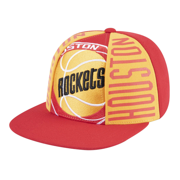 Mitchell & Ness Red NBA Houston Rockets Big Face Snapback Hat - OSFA