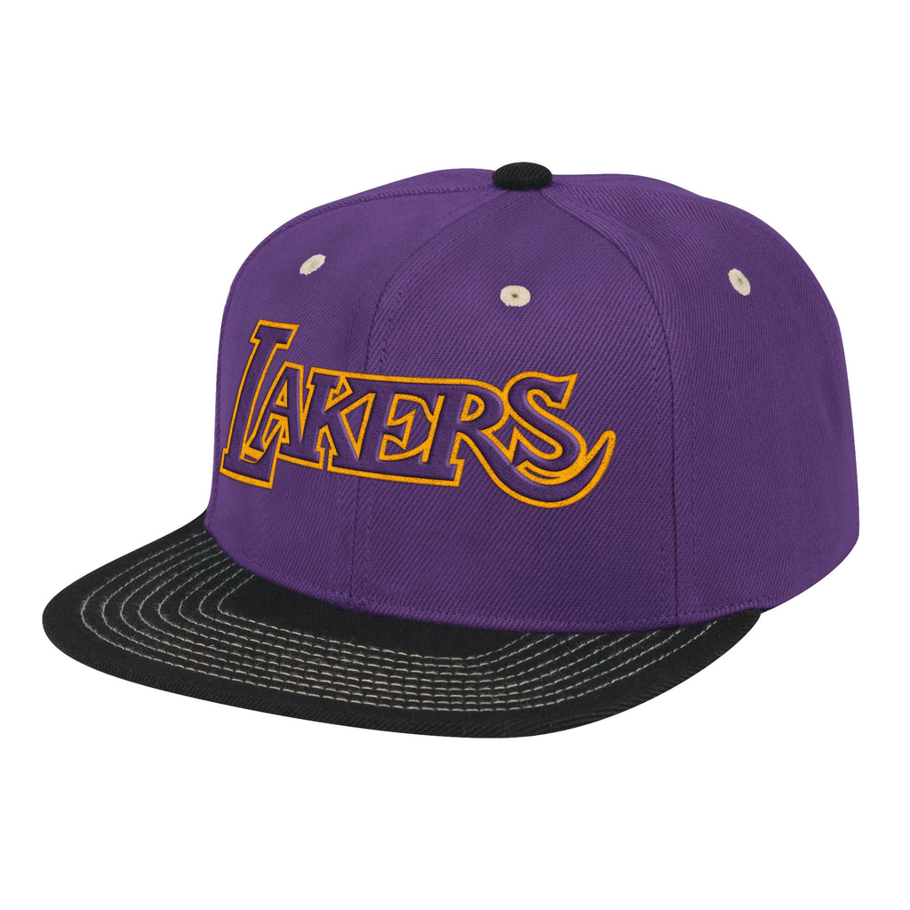 Mitchell & Ness Purple/Black NBA Los Angeles Lakers Contrast Stitch HWC Snapback - OSFA