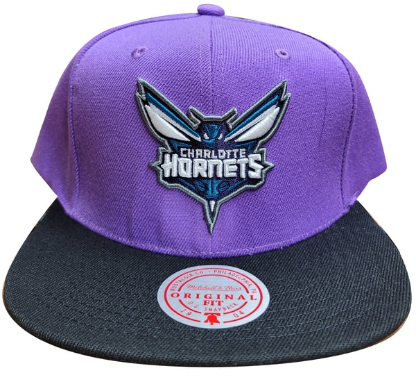 Men's Mitchell & Ness Purple/Black NBA Charlotte Hornets Easter Snapback - OSFA