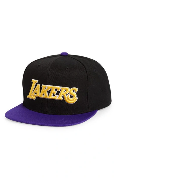 Men's Mitchell & Ness Black/Purple NBA Los Angeles Lakers Core Basic Snapback - OSFA