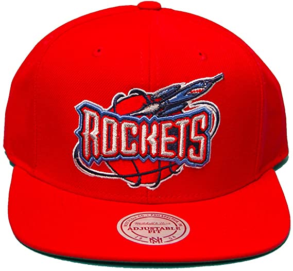 Men's Mitchell & Ness Red/Navy NBA Houston Rockets HWC Core Basic Snapback - OSFA