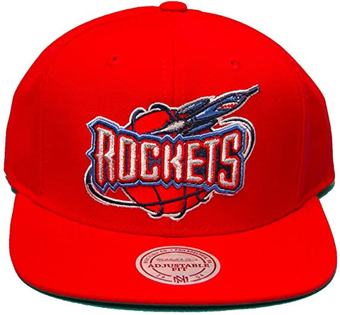 Men's Mitchell & Ness Red/Navy NBA Houston Rockets HWC Core Basic Snapback - OSFA