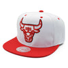 Men's Mitchell & Ness White/Red NBA Chicago Bulls XL Pop Team Snapback - OSFA
