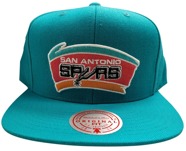 Mitchell & Ness Teal NBA San Antonio Spurs HWC Team Ground Snapback Hat - OSFA