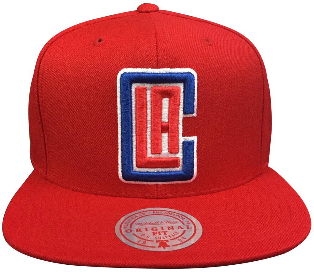 Mitchell & Ness Red NBA Los Angeles Clippers Team Ground Snapback - OSFA
