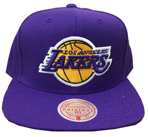 Mitchell & Ness Purple NBA Los Angeles Lakers Team Ground Snapback Hat -