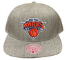 Men's Mitchell & Ness NBA New York Knicks Team Heather Snapback Hat - OSFA