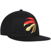Men's Mitchell & Ness Black/Red/Gold NBA Toronto Raptors Gold Dip Down Snapback - OSFA