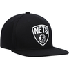 Men's Mitchell & Ness Black NBA Brooklyn Nets Downtime Redline Snapback - OSFA