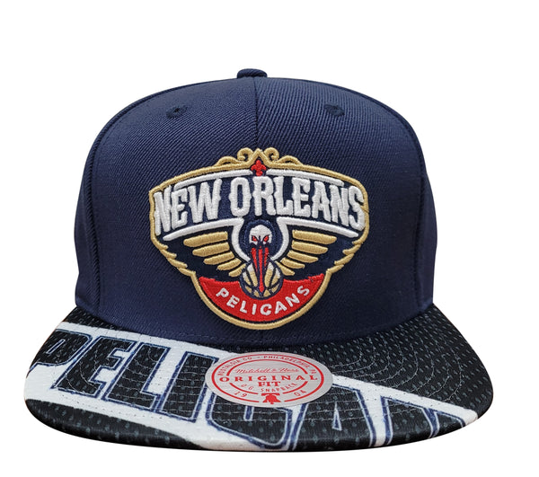 Mitchell & Ness Navy NBA New Orleans Pelicans Slash Century Snapback - OSFA