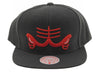 Mitchell & Ness Black NBA Chicago Bulls Logo Remix HWC Snapback Hat - OSFA