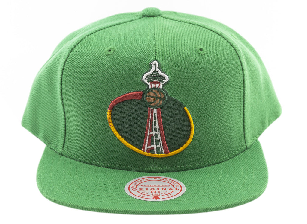 Mitchell & Ness Green NBA Seattle Supersonics Logo Remix HWC Snapback Hat - OSFA