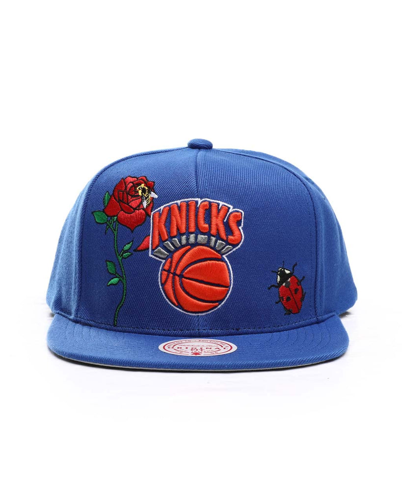 Mitchell & Ness Blue NBA New York Knicks State Flower HWC Snapback Hat - OSFA