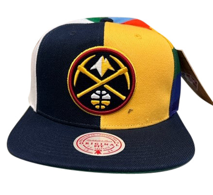 Mitchell & Ness Navy/Multi NBA Denver Nuggets What The? Snapback - OSFA