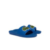 Men's Lacoste Oversized Croco Slides Blue/Green (7-43CMA0046 BG3)