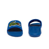 Men's Lacoste Oversized Croco Slides Blue/Green (7-43CMA0046 BG3)