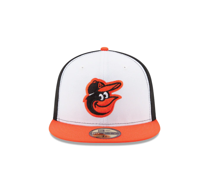 New Era 59Fifty Orange/White MLB Baltimore Orioles On Field Game Fitted Hat (70357725)